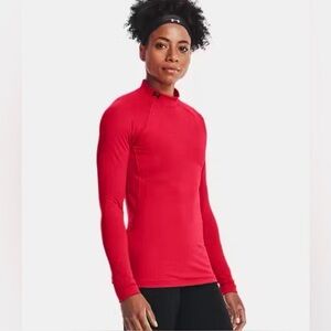 Under Armour Women's Red Long Sleeve Base Layer Top